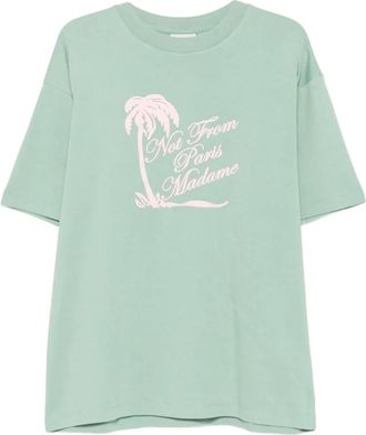 Dr&ocirc;le de Monsieur T-Shirts, male, Green, Size: M Slogan Palmiers T-shirt