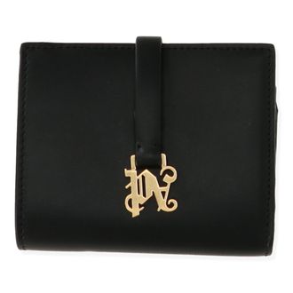 Palm Angels Womens Black/Gold Wallet