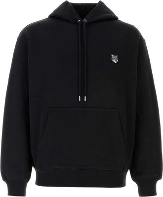 Maison Kitsun&eacute; Cotton Sweatshirt - Heren - Hoodies - Zwart - M - Katoen - Hoodies & sweatvesten