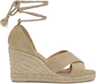 Castaner Schoenen, Dames, Geel, 40 EU, Rayon, Wedges met 9 cm hak