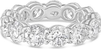 Diana M. Jewels 14kt white gold 3.80cts lab grown round diamond eternity band
