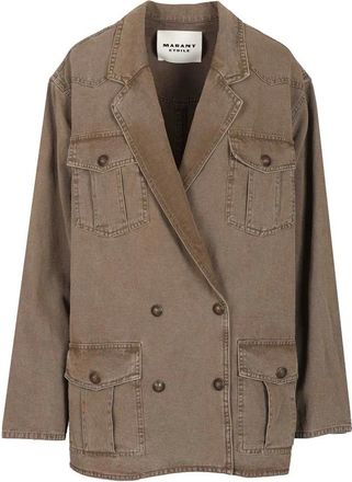 Isabel Marant Jassen, Dames, Bruin, M, Katoen, Nevala Jacket