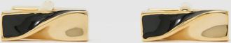 Reiss Gold & black Twisted Bar Cufflinks