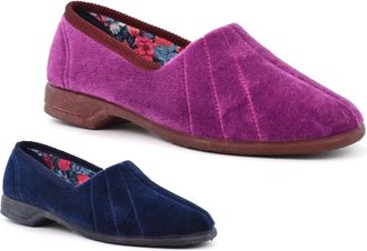 Generic Womens Rubber Sole Slippers Size 4 Womens Slip On Slipper Size 3 Ladies Rubber Sole Slippers Ladies Slip On Slipper Sizes 3-8 Navy/Heather 3 UK