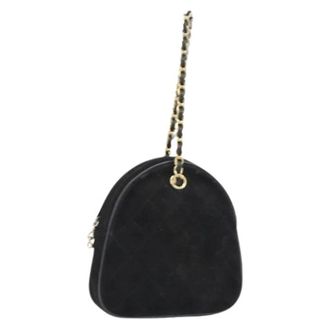 Chanel Pre-owned Suede Mini Hand Bag - Dames - Vintage Mini Tas - Zwart - ONE Size - Leer - Vintage