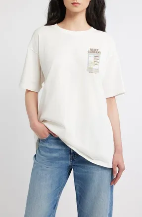 Damson Madder Quiet Company Graphic T-shirt in Ecru at Nordstrom, Size 14