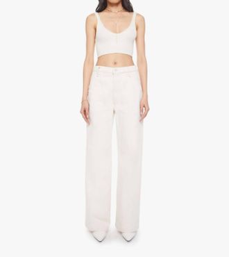 Mother The Chisel Sneak Denim Pants In Natural