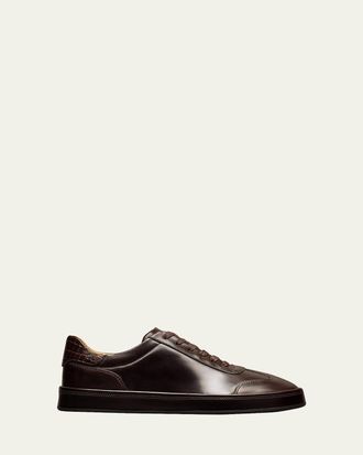 Allen Edmonds Mens Hawthorne Leather T-Toe Low-Top Sneakers