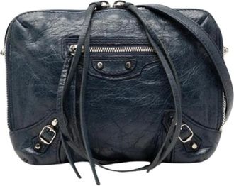 Balenciaga Pre-owned Cross Body Bags, female, Blue, Size: ONE SIZE Pre-owned Classic Reporter Crossbody Bag