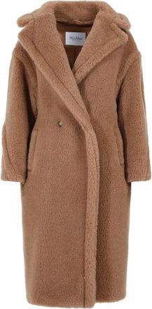 Max Mara Teddy Bear Icon Coat - Dames - Jassen - Bruin - M - Leer - Jassen
