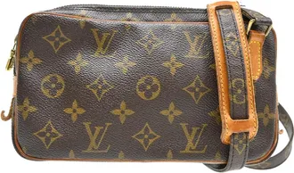 Louis Vuitton Pochette Marly Bandouliere Monogram Canvas Brown Canvas Handbag (Pre-Owned)