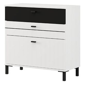 Dmora Aparador Diani, Mueble Con Un Estante, 3 Cajones, 3 Compartimentos, 77x35x78h Cm Blanco