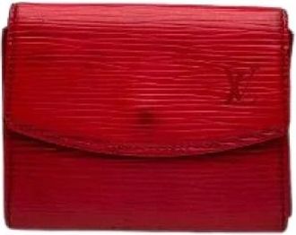 Louis Vuitton Pre-owned Leren Portemonnee - Dames - Vintage Accessoires - Rood - ONE Size - Leer - Vintage