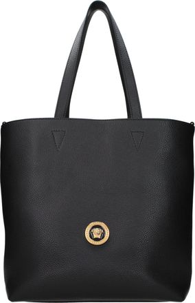 Versace Black Leather Shoulder Womens Bag