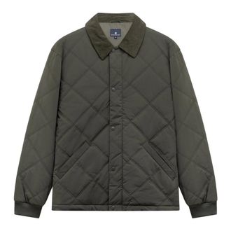 State of Art Jassen, Heren, Groen, XL, Polyester, Jas met liggende kraag en rits