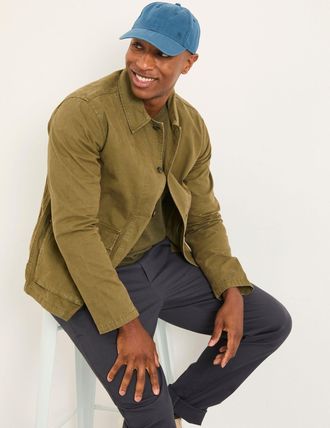 Fat Face FatFace Khaki Green Garment Dye Worker Cotton Jacket
