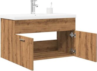 vidaXL Juego De Muebles Ba&ntilde;o 2 Piezas Madera Ingenier&iacute;a Roble Artisan Vidaxl