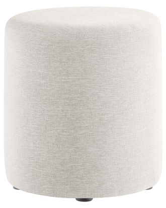 ModWay Callum 16 Round Woven Heathered Fabric Upholstered Ottoman