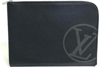 Louis Vuitton Tweedehands leren Louis Vuitton tassen - Dames - Vintage Clutch - Zwart - ONE Size - Leer - Vintage