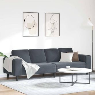 vidaXL vidaXL Set di divani Grigio scuro Velluto