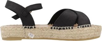 Yellow Casual Platte Sandalen Aria Alpargata - Dames - Sandalen - Zwart - 39 EU - Schoenen