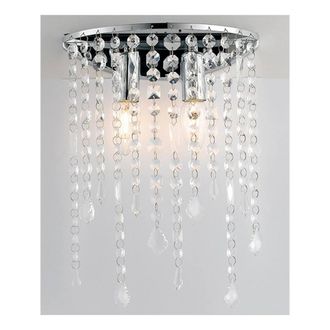 Netlighting BREEZE Wall Light Chrome K9 Crystals 25x35cm in Silver | Size: 25x35 cm