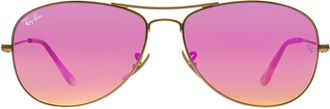 Ray-Ban Aviator Mens Gold Cyclamen Flash Sunglasses Metal - One Size
