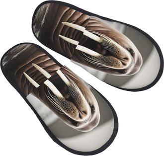 Generic Walrus In The Sea Men Women House Slippers Lightweight House Shoes Slip On Sliders For Bedroom Winter Outdoor L