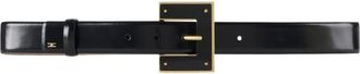 Elisabetta Franchi Leren riem - Dames - Riemen - Zwart - M - Leer - Accessoires