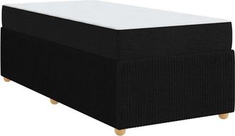 vidaXL Estructura De Cama Con Colch&oacute;n Negro 90 X 190 Cm Tela Vidaxl