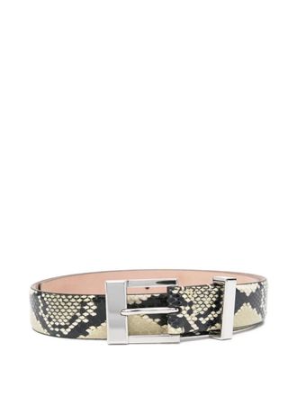 Khaite snake-effect metal belt - Black