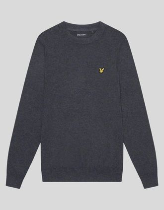 Lyle & Scott Lyle And Scott Mens Cotton Merino Crew Neck Jumper - Grey - Size: 38