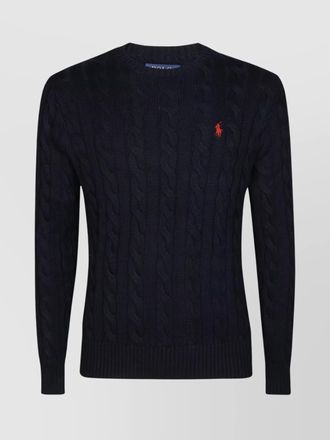 Polo Ralph Lauren cable-knit cotton crewneck sweater