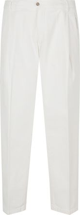 BRIGLIA 1949 Straight-Leg Cotton Trousers with Invisible Zipper Closure
