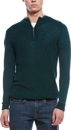 Raffi English Rib Wool-Blend 1/4-Zip Sweater