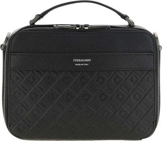Ferragamo Black Monogram Small Crossbody Bag