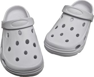 TOSH Ladies Clogs Sandals Back Strap Garden Flat Womens Oval Hole Holiday Beach Casual Summer Girls (White, UK Footwear Size System, Adult, Women, Numeric,