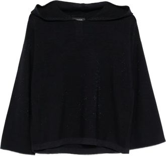 Fabiana Filippi drawstring-hem sweater - women - Virgin Wool/Cotton/Viscose/Polyester - S - Black