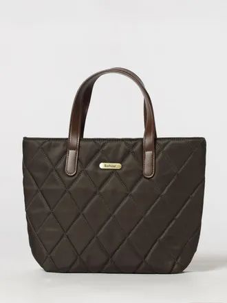 Barbour Quilted Nylon Mini Tote Bag with Removable Shoulder Strap