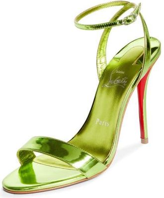 Christian Louboutin Miss Z Ankle Strap Sandal in Kiwi/Lin Kiwi at Nordstrom, Size 11.5Us