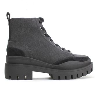 Vionic Mellie Suede Textile Womens Ankle Boots - Black - Size:UK 4