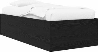 vidaXL Estructura De Cama De Suelo Roble Negro 80 X 200 Cm Vidaxl