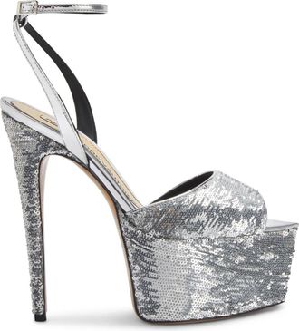 Alexandre Vauthier Sandali con paillettes 160mm - Argento