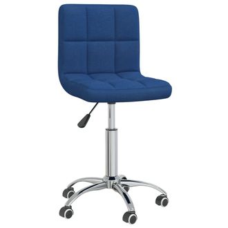 vidaXL Silla De Comedor Giratoria Tela Azul Vidaxl