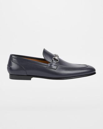 Gucci Men & apos;s Jordaan Moccasin Leather Bit Loafers