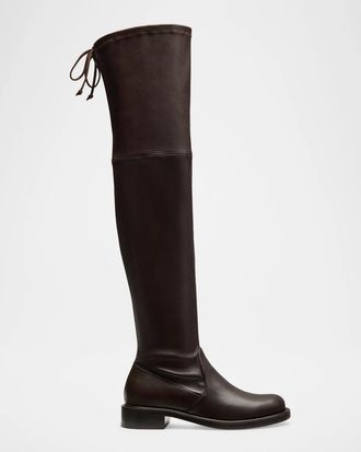 Stuart Weitzman Giseleland Stretch Leather Over-The-Knee Boots