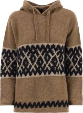 Max Mara Ivan Hoodie - Dames - Hoodies - Veelkleurig - L - Wol - Hoodies & sweatvesten