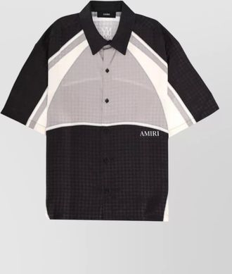 Amiri quad panel short sleeve shirt design