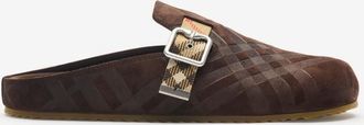Burberry Check Suede Urchin Clogs
