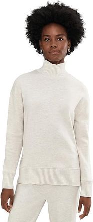 Vineyard Vines DC Funnel Neck Womens Sweatshirt Marshmallow Heather : XS, Rayon/Spandex